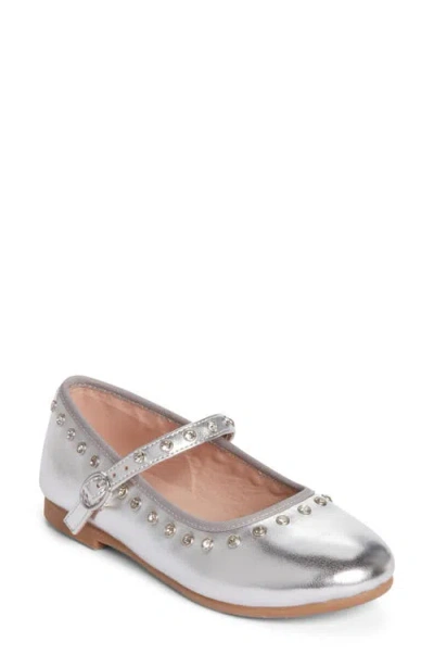 Steve Madden Jrea Crystal Embellished Mary Jane In Silver