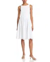 Steve Madden Julian Mixed Media Cotton Dress In White