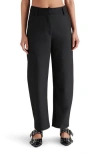 Steve Madden Junia Barrel Leg Pants In Black