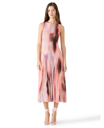 Steve Madden Marenne Pleated Midi Dress In Pink
