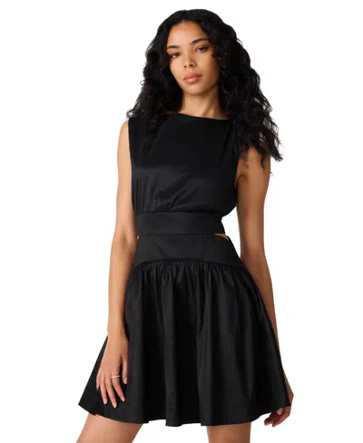 Steve Madden Juniors' Square Neck Mini Dress In Black