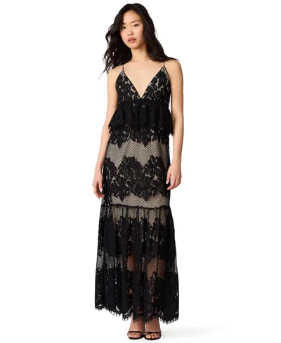 Steve Madden Juniors' V-neck Dress In Black