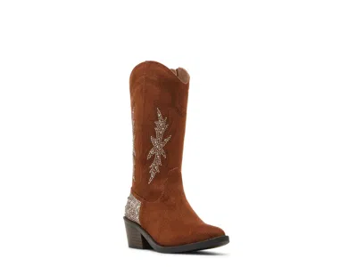Steve Madden Jyeehah Cowboy Boot Kids' In Dark Brown