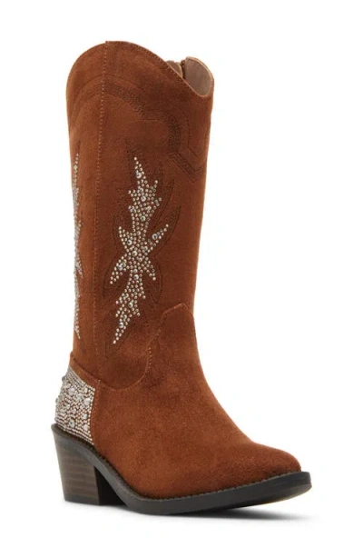 Steve Madden Kids'  Jyeehah Western Boot In Brown