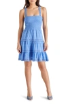 STEVE MADDEN KAHINA SMOCKED TIERED COTTON SUNDRESS