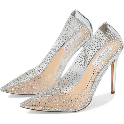 Steve Madden Kaidel Pump Women's Clear Pointed Toe Stiletto Heel Htat419 In White