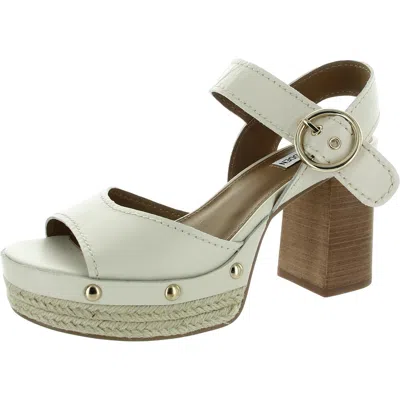 Steve Madden Kamille Womens Woven Leather Platform Sandals In Multi