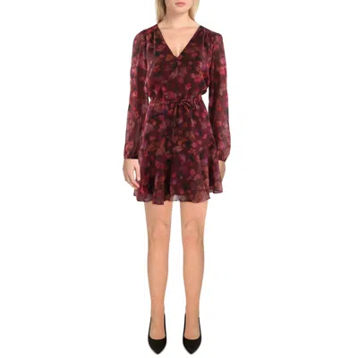 Steve Madden Kara Womens Printed Polyester Mini Dress