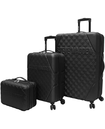 Steve Madden Karisma 3 Piece Luggage Set In Black