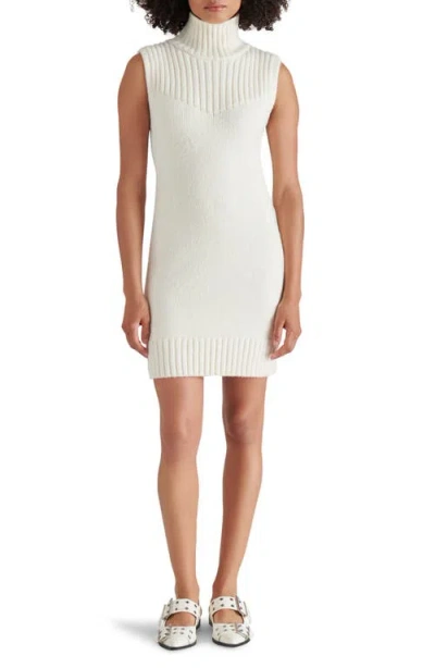 Steve Madden Karissa Sleeveless Mini Sweater Dress In Cream