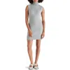 Steve Madden Karissa Sleeveless Mini Sweater Dress In Heather Grey