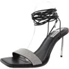 Steve Madden Karly Womens Metallic Faux Leather Heels In Black