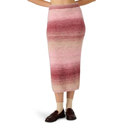 Steve Madden Karmen Ombré Stripe Knit Skirt In Multi