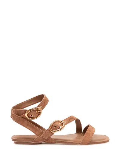 Steve Madden Karmin Sandals With Straps And Buckles In Brown