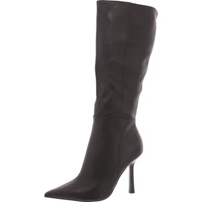 Steve Madden Kathleen Womens Leather Pointed Toe Knee-high Boots In Black