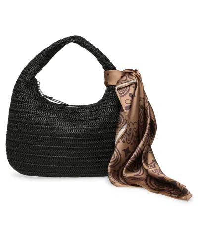 Steve Madden Katt Faux Leather Quilted Tote With Pouch In Black