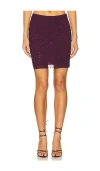 Steve Madden Keily Stud Miniskirt In Burgundy