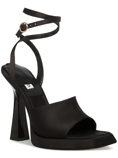 Steve Madden Kendall Womens Square Toe Strappy Ankle Strap In Black