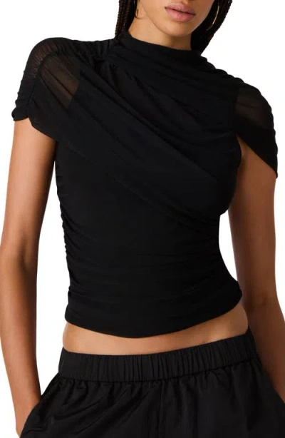 Steve Madden Kerry Mesh Top In Black