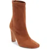 Steve Madden Khelan Square Toe Bootie In Brown