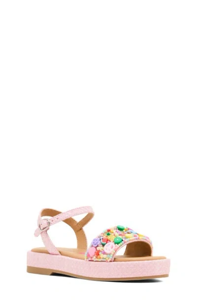 Steve Madden Kids' Arabela Ankle Strap Sandal In White