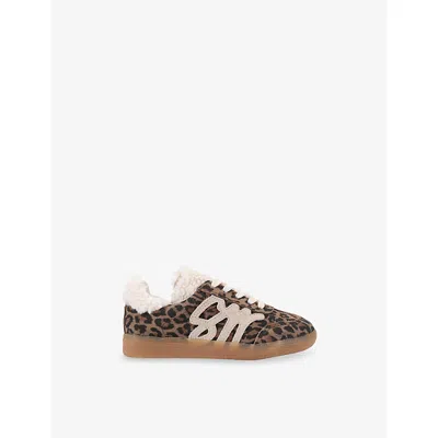Steve Madden Kids' Elora Leora Suede Trainers Brown/oth Eur 34 / 2 Uk In Multi