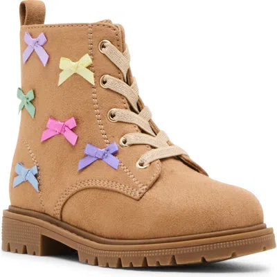 Steve Madden Babies'  Kids' Fleur Faux Leather Boot In Brown
