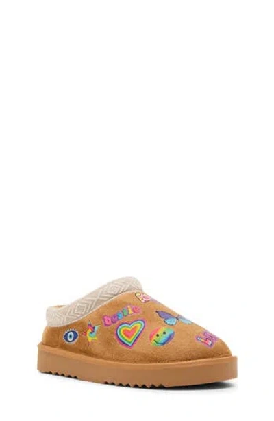 Steve Madden Kids' Glazed Clog Slipper In Brown