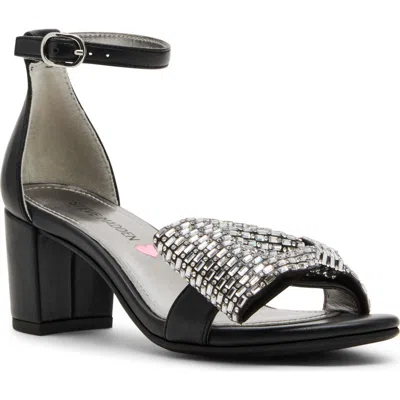 Steve Madden Kids' Jabigal Ankle Strap Sandal In Black