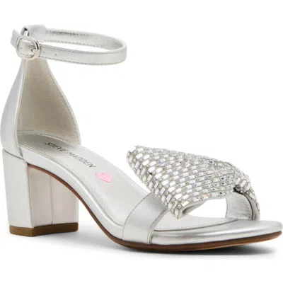 Steve Madden Kids' Jabigal Ankle Strap Sandal In Silver