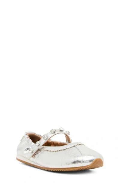 Steve Madden Kids' Janaya Flat In Silver