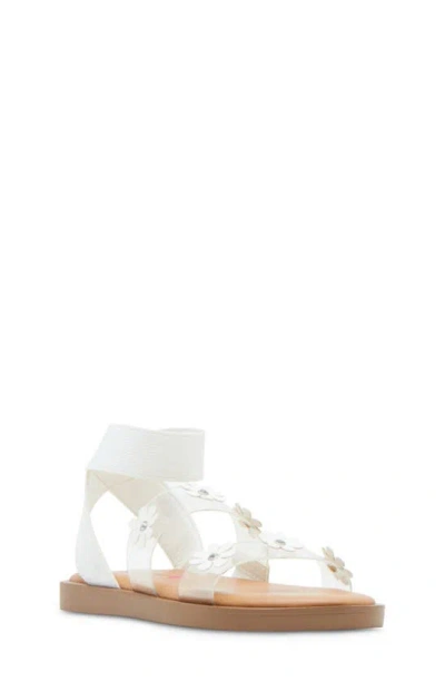 Steve Madden Kids' Jashlin Daisy Embellished Sandal In White