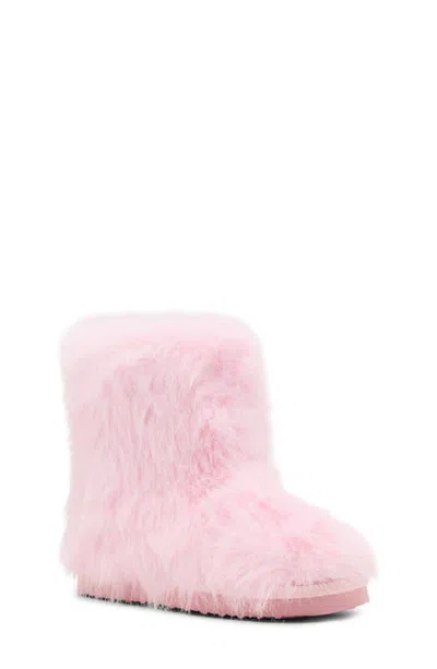 Steve Madden Kids' Jbeastie Faux Fur Boot In Pink