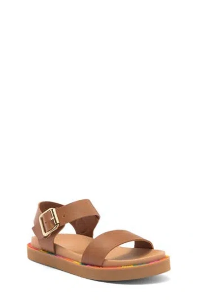 Steve Madden Kids' Jelira Ankle Strap Sandal In Brown
