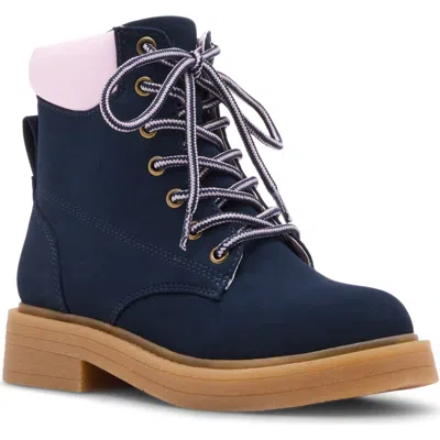 Steve Madden Kids' Jjumble Lace-up Bootie In Blue