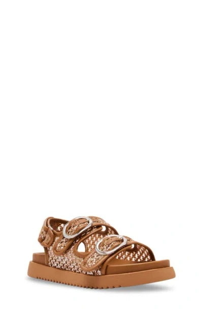 Steve Madden Kids' Jkit Slingback Sandal In Cognac Multi