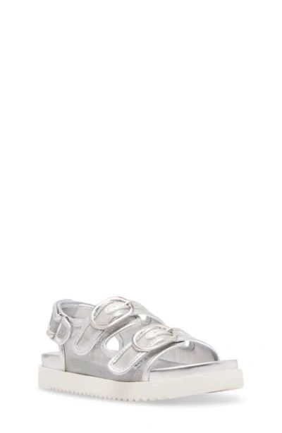 Steve Madden Kids' Jkit Slingback Sandal In Silver