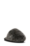 Steve Madden Kids' Jpoof Faux Fur Slipper In Gray