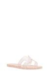 Steve Madden Kids' Jpop Jelly Slide Sandal In Transparent