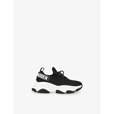Steve Madden Blk/white Kids' Jprotégé Mesh Trainers Eur 31 / 12.5 Uk In Black