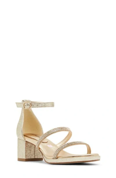 Steve Madden Kids' Jsizzle Ankle Strap Sandal In Gold