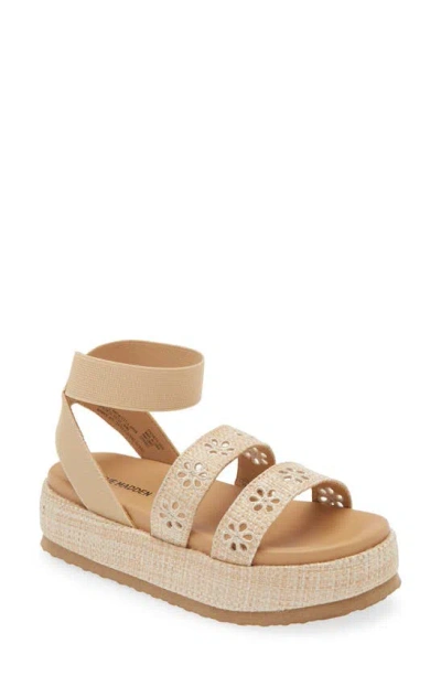 Steve Madden Kids' Kelsi Platform Sandal In Natural