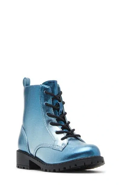 Steve Madden Kids' Leo Combat Boot In Blue