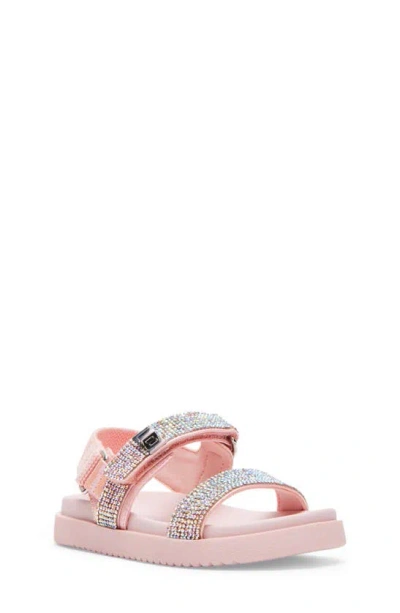 Steve Madden Kids' Rhinestone Sandal In Pink