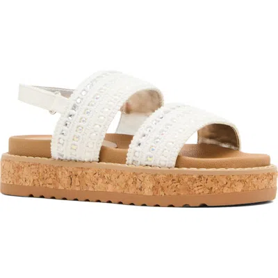 Steve Madden Kids' Rissa Platform Sandal In White