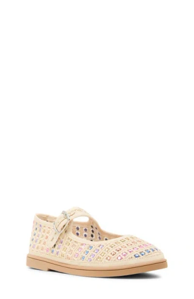 Steve Madden Kids' Roree Rhinestone Mary Jane Flat In Multi