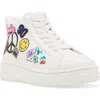 Steve Madden Kids' Tbeta High Top Platform Sneaker In White