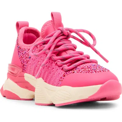 Steve Madden Kids' Tsolace Crystal Sneaker In Pink