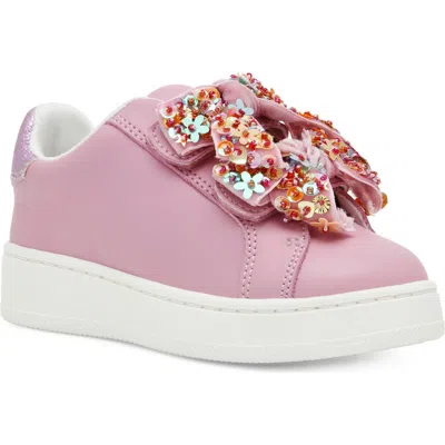 Steve Madden Babies'  Kids' Ttales Faux Leather Sneaker In Pink