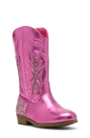Steve Madden Kids' Tyeehah Western Boot In Pink